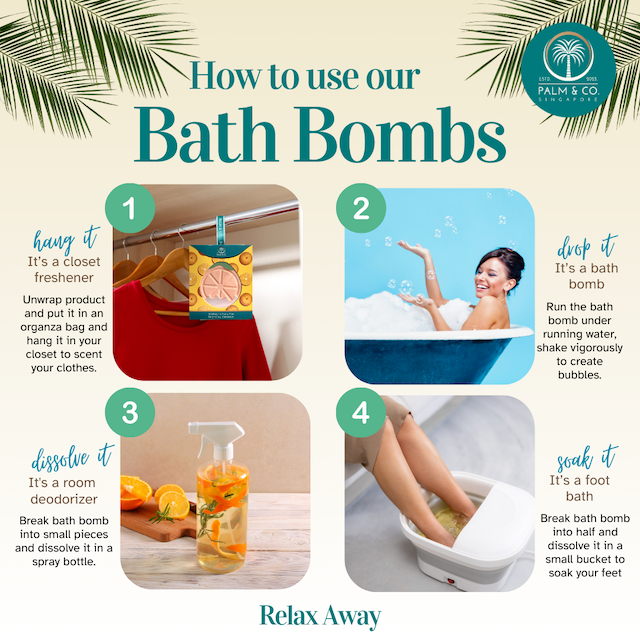 Palm & Co 4 in 1 Fruity Tropical Bath Bombs - 100g