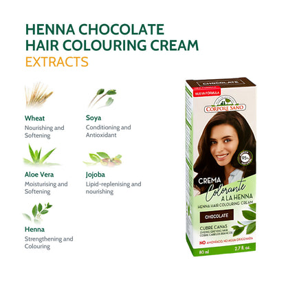 Corpore Sano Henna Colouring Cream - Chocolate 80ml (Exp. May 2026)