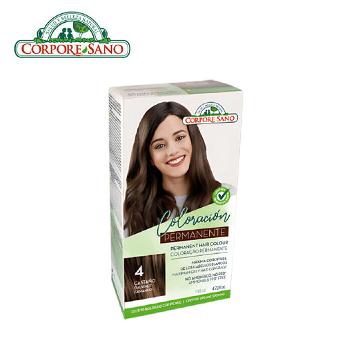 Corpore Sano Permanent Hair Colour 4 - Chestnut 140ml (Exp. Feb 2026)
