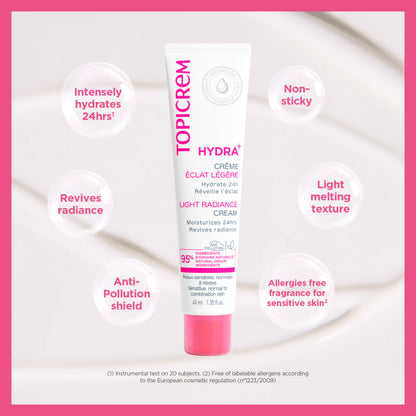 Topicrem Hydra+ Light Radiance Cream 40ml