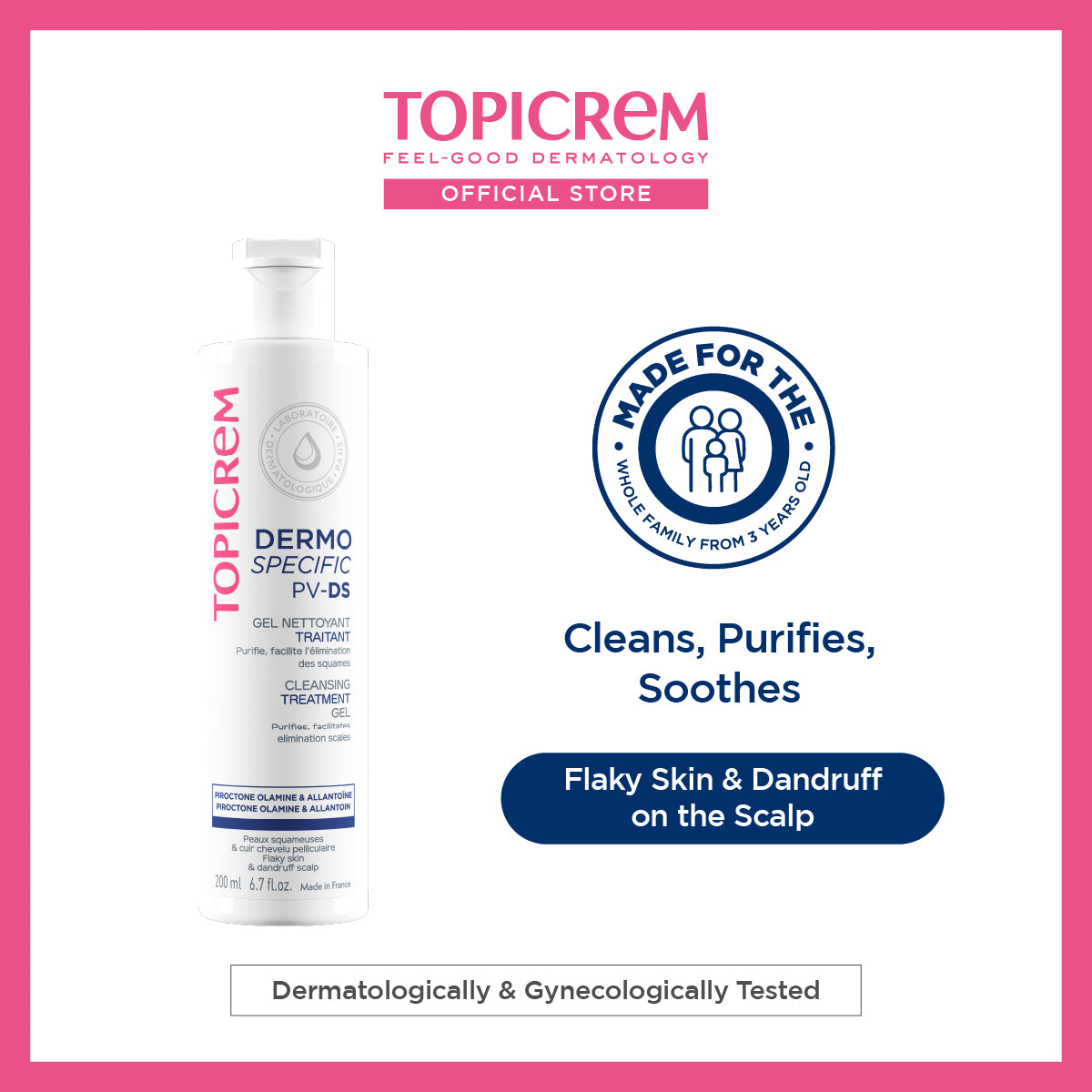 Topicrem DERMO SPECIFIC PV/DS Cleansing Gel  200ml