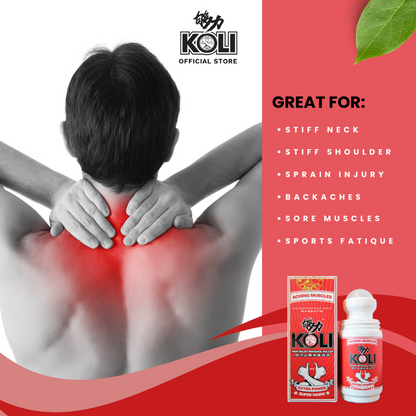 够力 KOLI SUPER WARM Pain Relief Massage Roller (ACHING MUSCLES) - 60ml