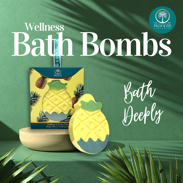 Palm & Co 4 in 1 Fruity Tropical Bath Bombs - 100g