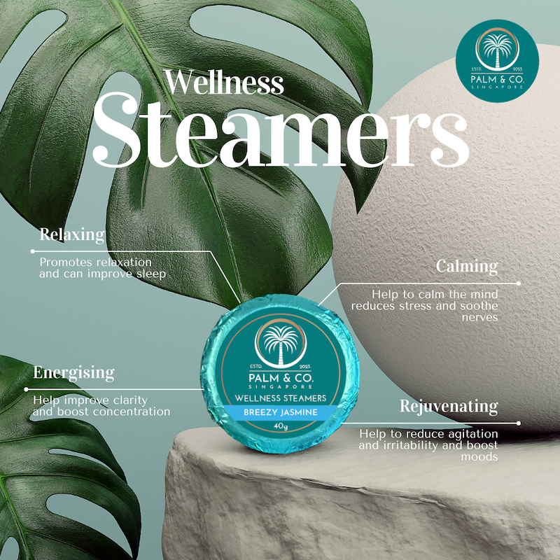 Palm & Co Wellness Shower Steamers - Pack of 6 x 40g