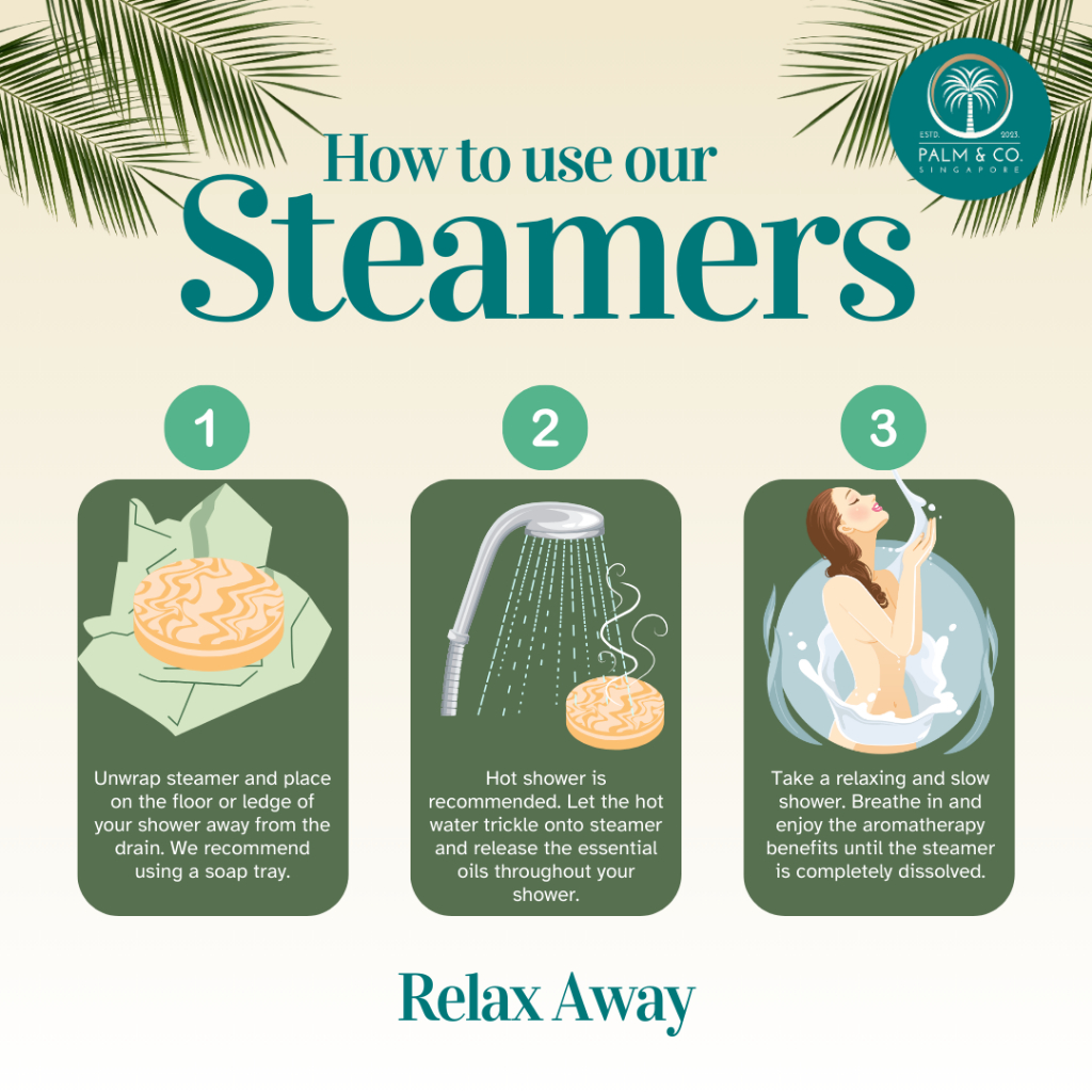 Palm & Co Wellness Shower Steamers - Pack of 6 x 40g
